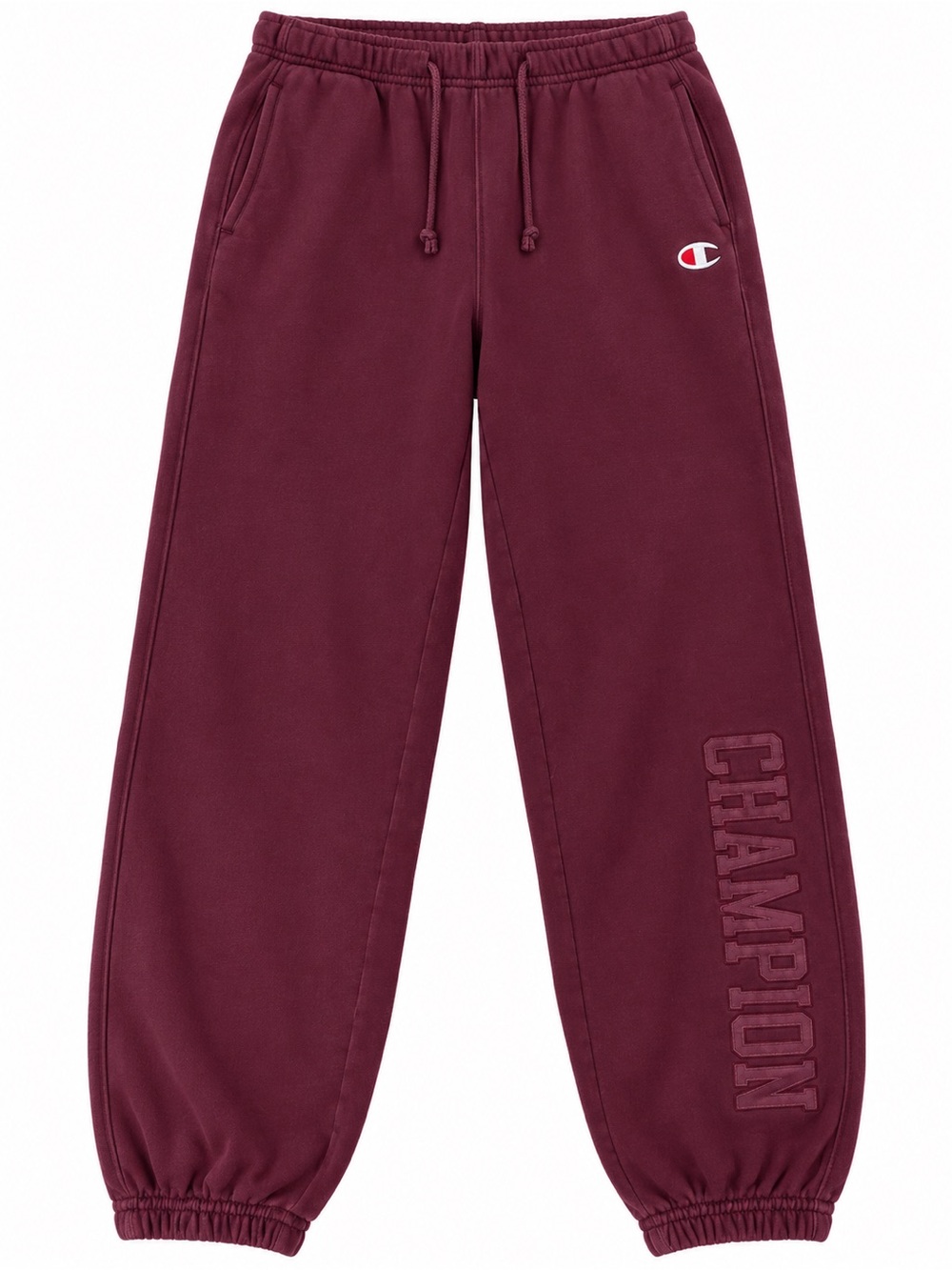 Champion Kids Burgundy Joggers with Logo Tape